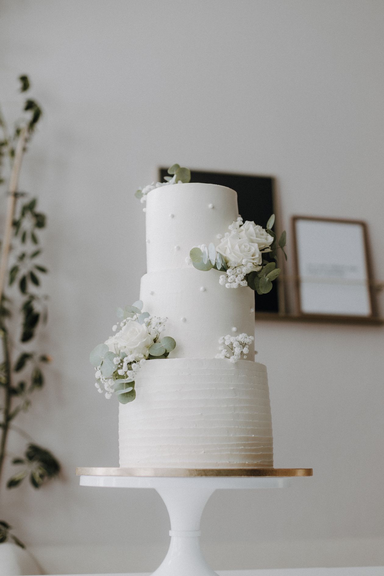 Bizcocho de bodas elegante