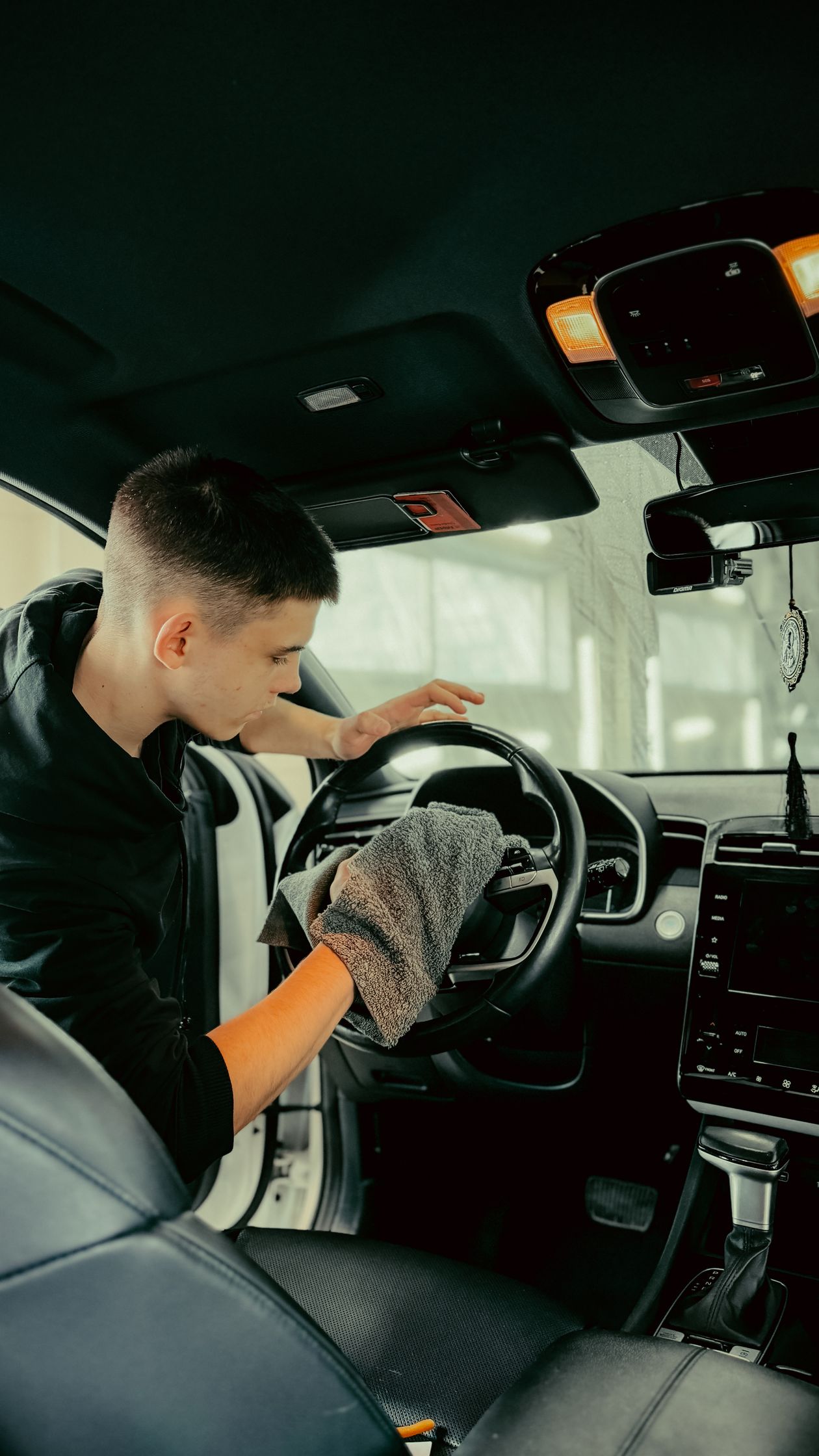 Limpieza del interior del carro