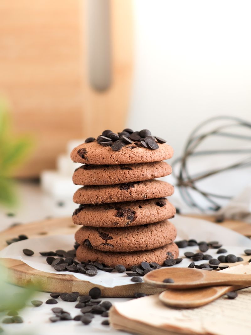 Torre de galletas de chocolate